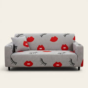 Sofa Cover – Pop Art Lips – Pearl Grey