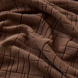 Brown Quilted Waffle sofa cover, surface detail at close range, view 2