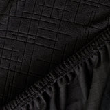 Ink Black Quilted Waffle sofa cover, surface detail at close range, view 4