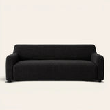 Ink Black Quilted Waffle sofa cover on a plain studio background, view 4