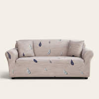 Sofa Cover – Raindrop Print – Bouclé Sand