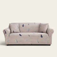Sofa Cover – Raindrop Print – Bouclé Sand
