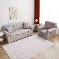 Sofa Cover – Raindrop Print – Bouclé Sand