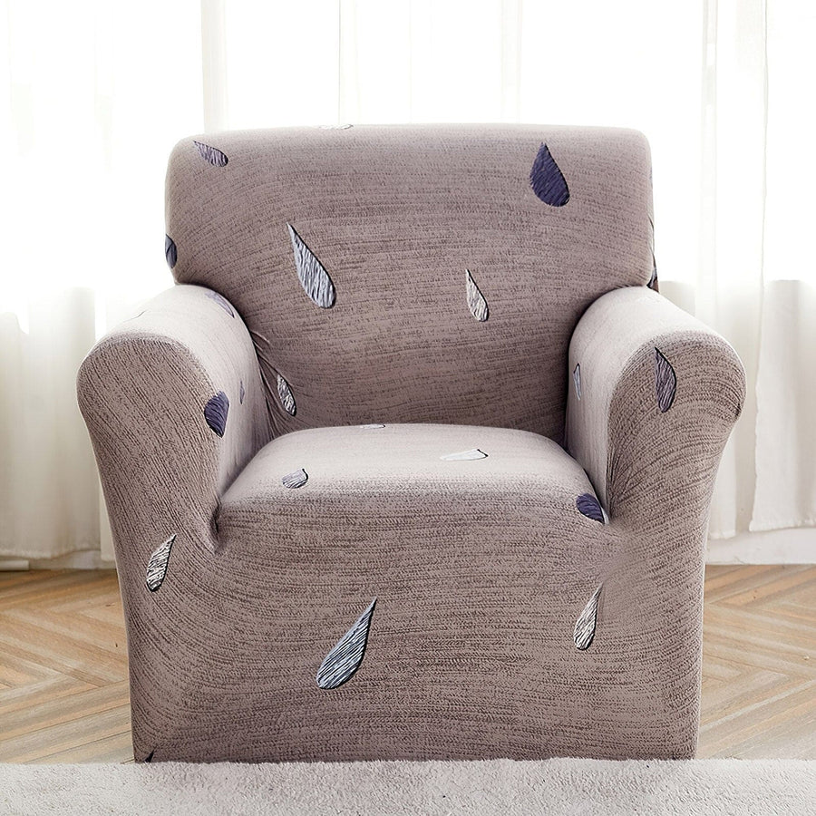 Sofa Cover – Raindrop Print – Bouclé Sand
