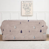 Sofa Cover – Raindrop Print – Bouclé Sand