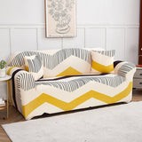 Sofa Cover – Sketch Zigzag – Ivory Cream