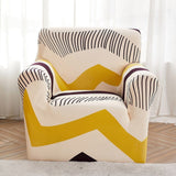 Sofa Cover – Sketch Zigzag – Ivory Cream