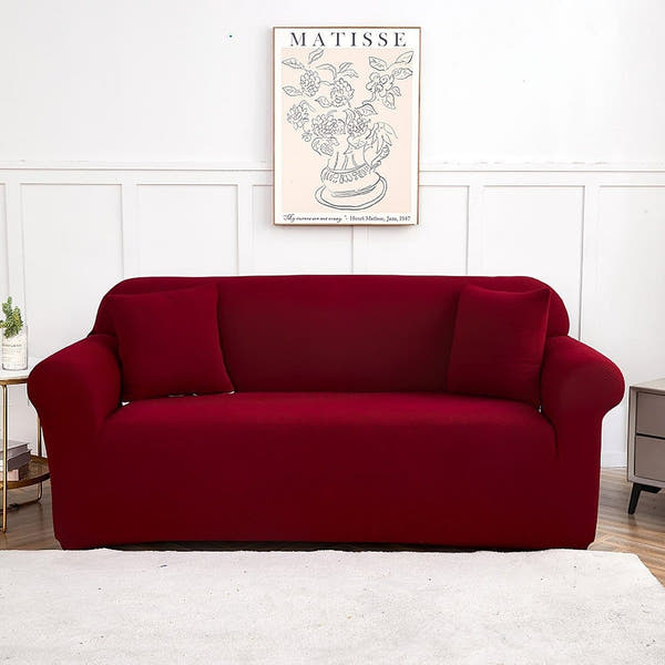 Sofa Cover – Smooth Bright – Bordeaux