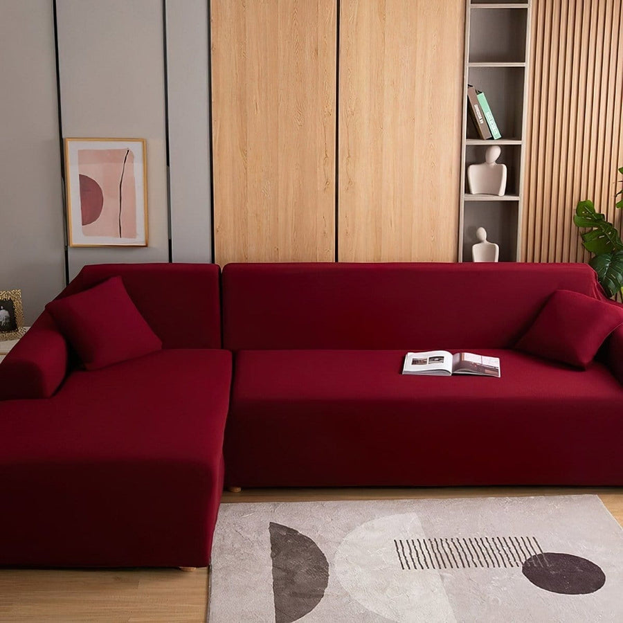 Sofa Cover – Smooth Bright – Bordeaux
