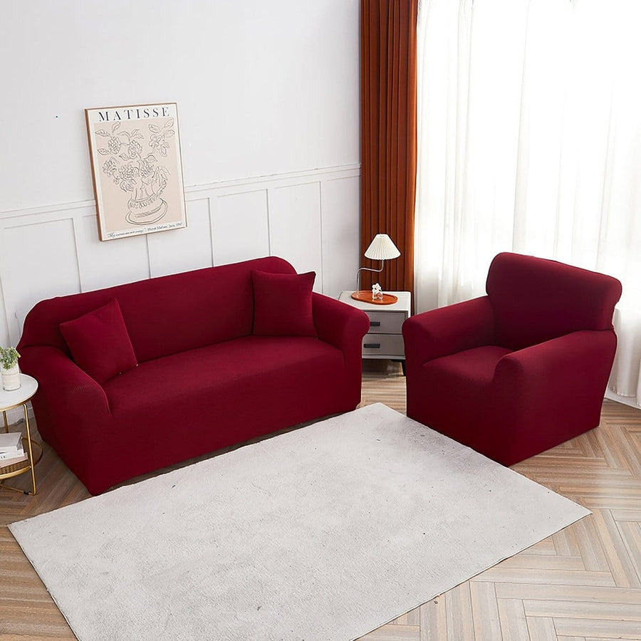 Sofa Cover – Smooth Bright – Bordeaux