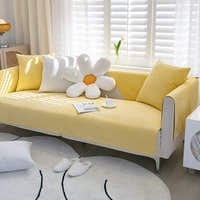 Non-Slip Sofa Cover – Plain Stretch – Honey