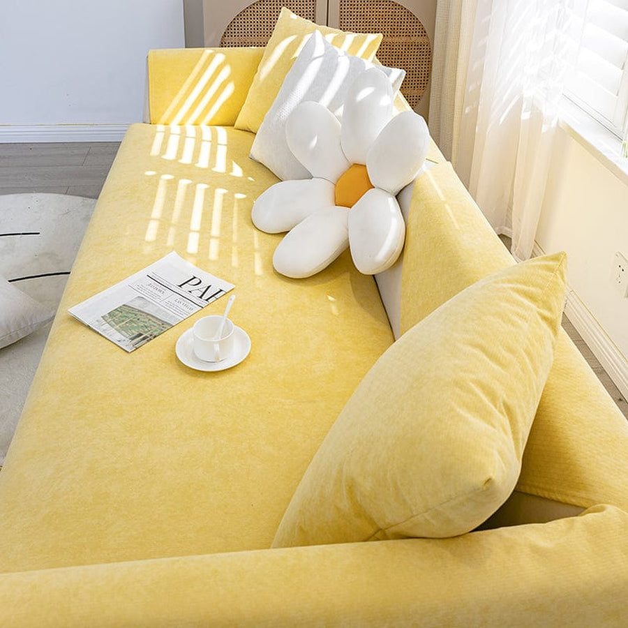 Non-Slip Sofa Cover – Plain Stretch – Honey