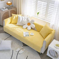 Non-Slip Sofa Cover – Plain Stretch – Honey