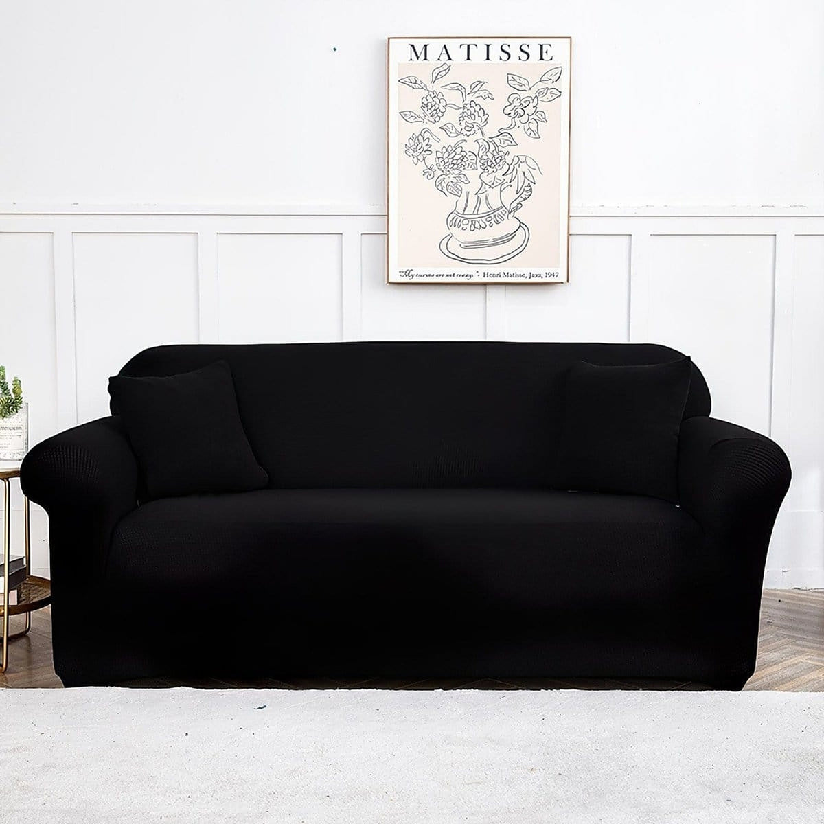 Sofa Cover – Smooth Compact – Ink Black