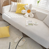 Non-Slip Sofa Cover – Plain Stretch – Ivory Cream