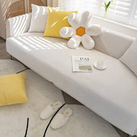 Non-Slip Sofa Cover – Plain Stretch – Ivory Cream