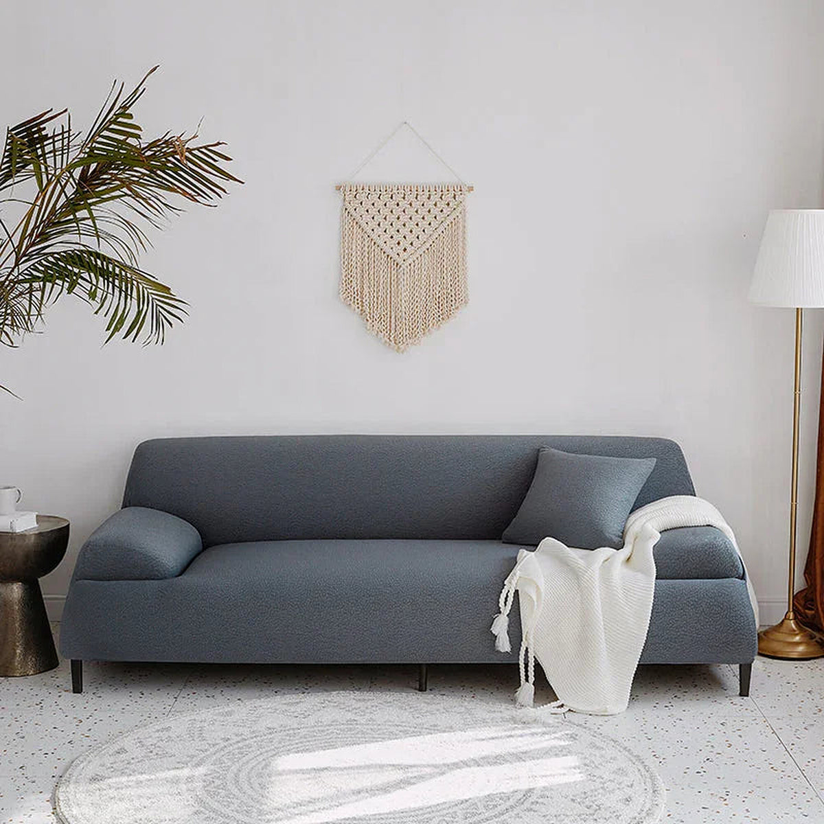 Sofa Cover – Smooth – Pearl Grey