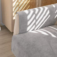 Non-Slip Sofa Cover – Plain Stretch Wide – Pearl Grey