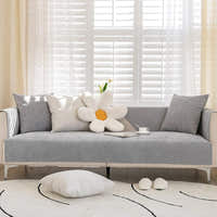 Non-Slip Sofa Cover – Plain Stretch Wide – Pearl Grey