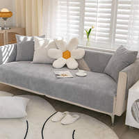 Non-Slip Sofa Cover – Plain Stretch Wide – Pearl Grey