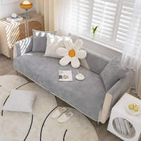 Non-Slip Sofa Cover – Plain Stretch Wide – Pearl Grey