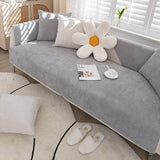Non-Slip Sofa Cover – Plain Stretch Wide – Pearl Grey