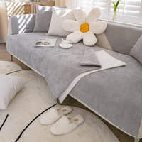 Non-Slip Sofa Cover – Plain Stretch Wide – Pearl Grey