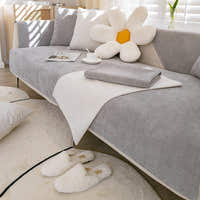 Non-Slip Sofa Cover – Plain Stretch Wide – Pearl Grey