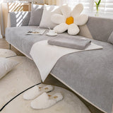 Non-Slip Sofa Cover – Plain Stretch Wide – Pearl Grey