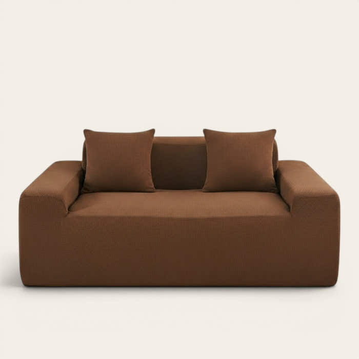 Sofa Cover – Smooth Sectional – Caramel