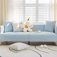 Non-Slip Sofa Cover – Plain Stretch – Sky Mist