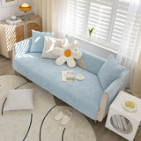Non-Slip Sofa Cover – Plain Stretch – Sky Mist