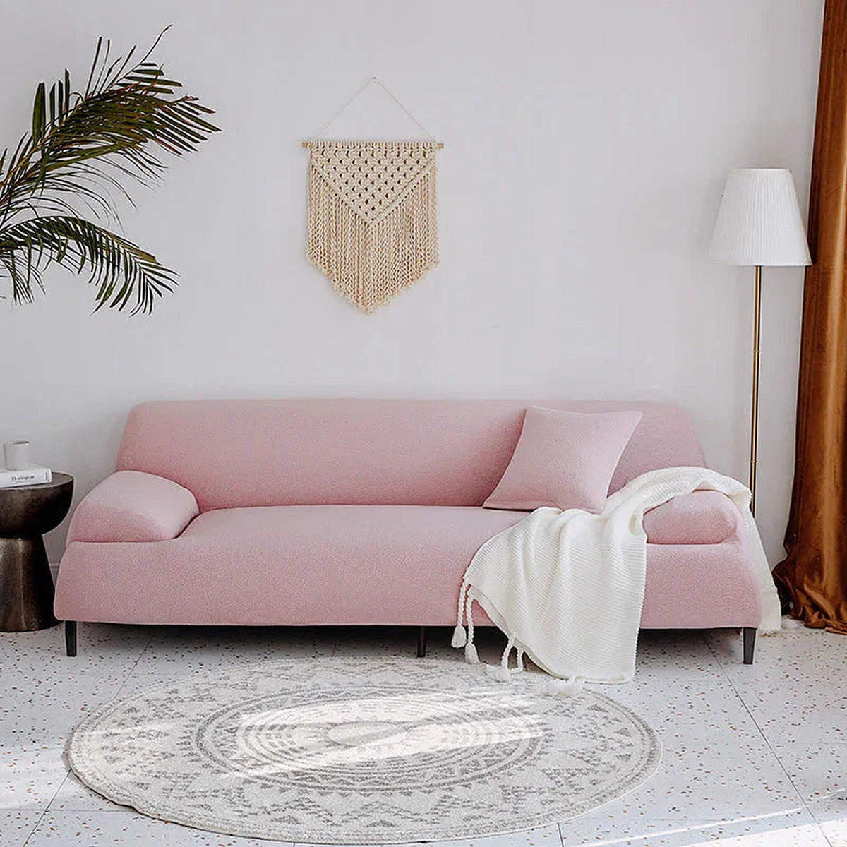 Sofa Cover – Smooth – Soft Blush