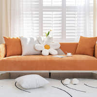 Non-Slip Sofa Cover – Plain Stretch – Terracotta