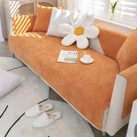 Non-Slip Sofa Cover – Plain Stretch – Terracotta