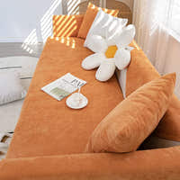 Non-Slip Sofa Cover – Plain Stretch – Terracotta