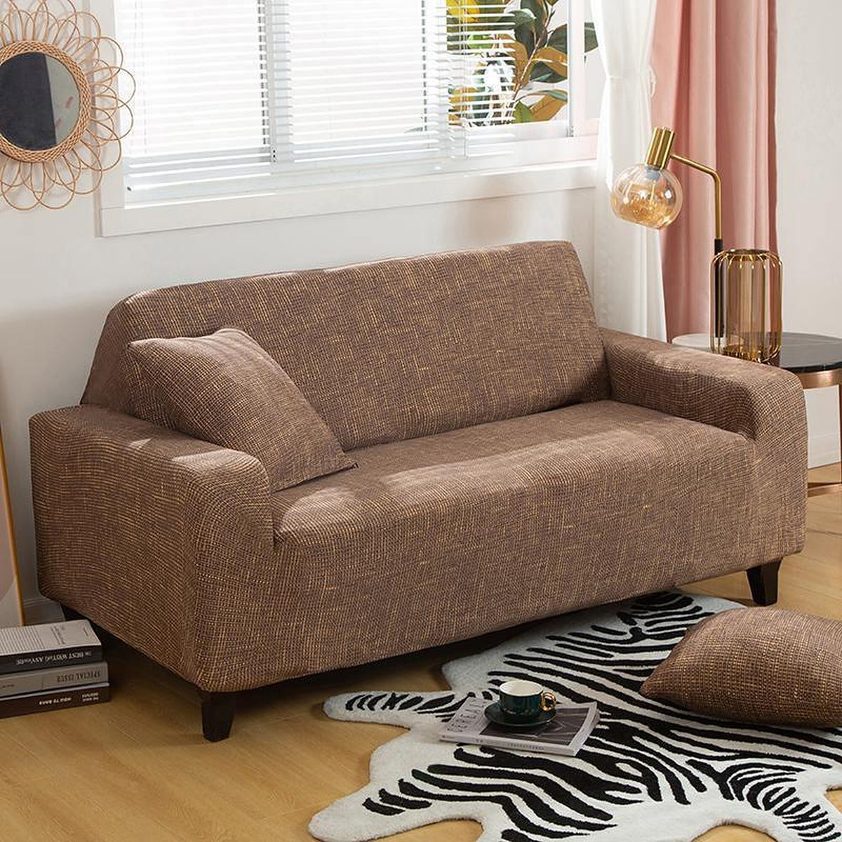 Sofa Cover – Spotted – Caramel