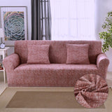 Sofa Cover – Subtle Leaves – Soft Blush