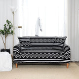 Sofa Cover – Tribal Aztec – Ink Black