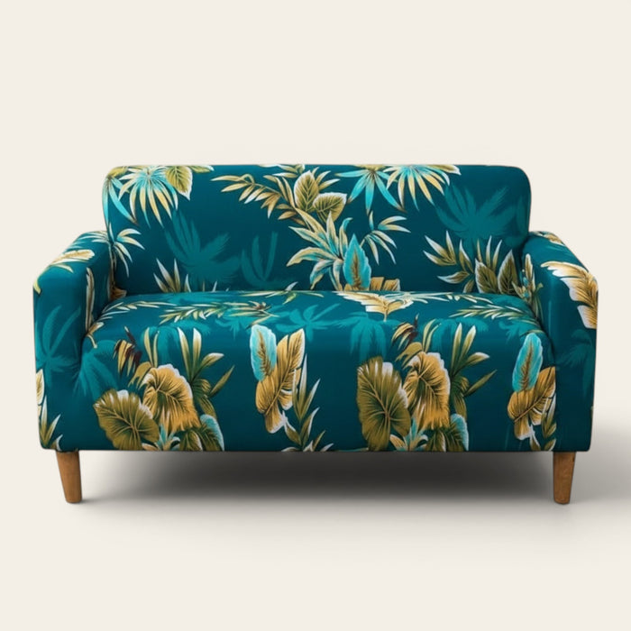 Sofa Cover – Tropical Hibiscus – Forest