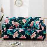 Sofa Cover – Tropical Hibiscus – Midnight Navy