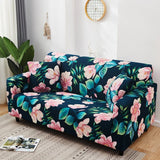 Sofa Cover – Tropical Hibiscus – Midnight Navy
