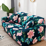 Sofa Cover – Tropical Hibiscus – Midnight Navy