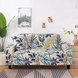Sofa Cover – Tropical Leaves – Ivory Cream