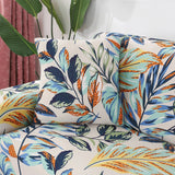 Sofa Cover – Tropical Leaves – Ivory Cream