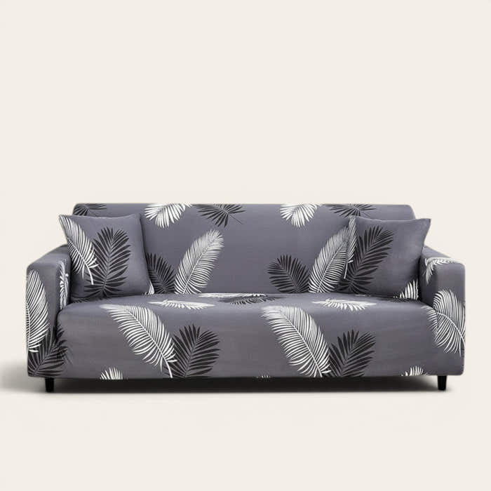 Sofa Cover – Tropical Palm – Charcoal