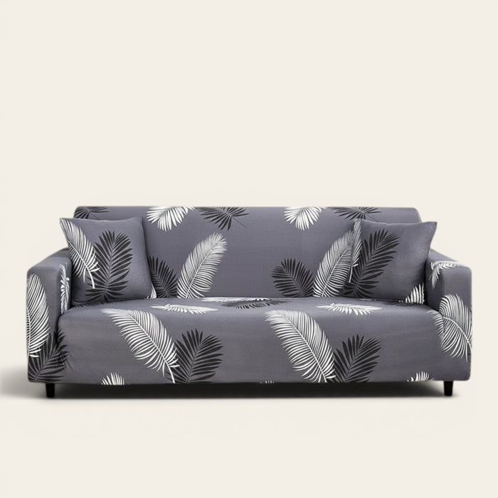 Sofa Cover – Tropical Palm – Charcoal