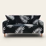 Sofa Cover – Tropical Palm – Ink Black