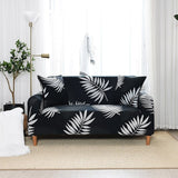 Sofa Cover – Tropical Palm – Ink Black