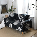 Sofa Cover – Tropical Palm – Ink Black